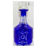 Bohemian Cut to Clear Decanter 10"
