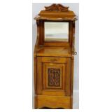 English carved stand w/ coal hog base