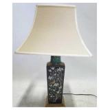 Asian Porcelain Lamp w/ Birds, 30"