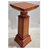 Burled & Inlaid Pedestal 32 x 12 x 12