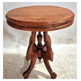 Oval Walnut Victorian Parlor Table