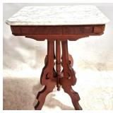 Marble Top Victorian Parlor Table