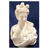 Marble Bust of Lady, 21" tall