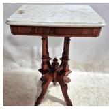 Marble Top Victorian Parlor Table