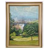City View Oil on Canvas Signed by Artist