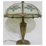 Early John Morgan Reverse Painted Lamp - 25"