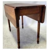 Primitive Drop Leaf Turned Leg Table