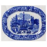 Blue & White Transferware Platter 14x17