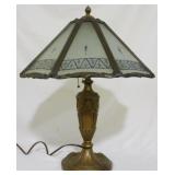 Vintage Paneled Glass Lamp - 24"