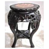 Asian Carved Marble Inset Stand
