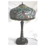 Large Dragonfly Stained Glass Lamp - 34" Tall