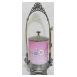 Satin Diamond Quilted Pickle Caster 13"