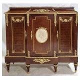 French Marquetry Inlaid Server w/ Cameo