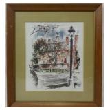 Signed Watercolor Frame 18x16
