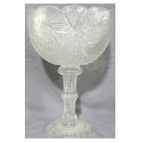 Monumental Cut Glass Compote 16.5x11"