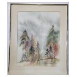 Misty Forest by Karen Bowden Watercolor