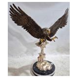 Eagle Sculpture on Marble Base 31.5"