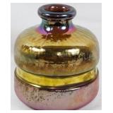 Irridescent Glass Vase 6"
