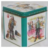 Vintage Clown Tin 5x5x5