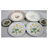 4 Vintage Plates & 2 bowls