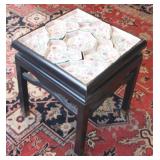 Wood Table w / Ceramic Dish Insert Top