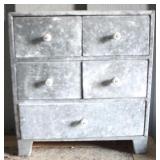 Metal Storage Bin w/ drawers