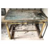 Metal w/ tile top table - 30 x 48 x 30