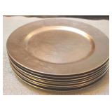 8 Plastic Charger Plates - 13" Round