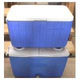 2 Hard Plastic Coleman Coolers