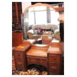 Antique Waterfall Vanity w/ mirror