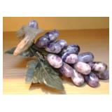 Carved Stone Grapes - 7" Long