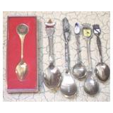 Lot of 6 Collector Spoons - 5" Long