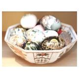 Oriental Bowl of Decorative Eggs - 9" x 9"