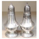 Sterling Salt & Pepper Shakers - 5" Tall