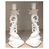 2 Lenox Candle Holders - 10" Tall