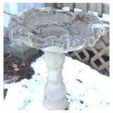 Concrete Bird Bath - AS IS - Damaged - 32" x 22"