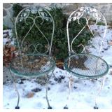 Pair of Painted Metal Chairs