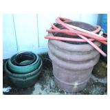 Lot of Planters & Hose