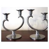 Pair of Candle Holders - 6.5" tall