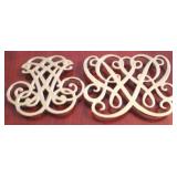 Pair of Brass Trivets by VMC - 6 x 6