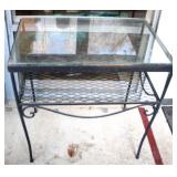 Outdoor Glass Top Side Table