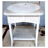 Wicker Side Table - 18 x 18 x 24