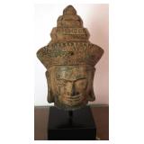 Oriental Head Statue - 12" tall