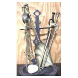Antique Fireplace Set - 17" Tall