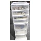 Plastic Storage Bin w / Rocks & Minerals
