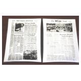 Glass Tray Newspaper Prints - 9" x 7"