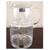 Wuiske Glass Bedside Water Set - 7" Tall