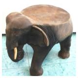 Wood Elephant Stool