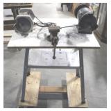 Stand w / 2 Grinders & Vise - 45" x 29" x 25"