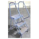 Metal Rolling Ladder - 47" x 17" x 24"